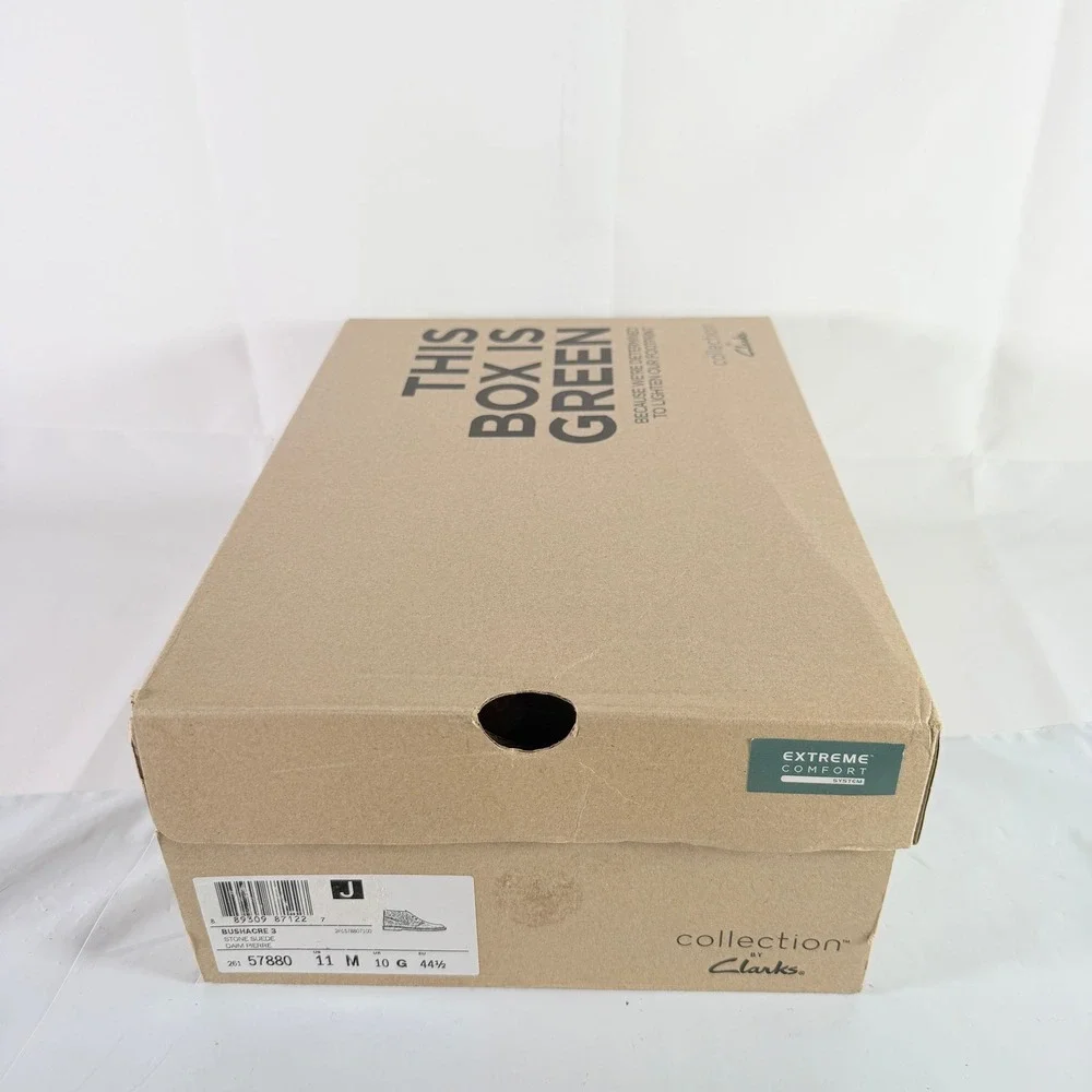 Clarks Bushacre 3 Men's Stone Suede Chukka Boots Size 11 M New in Box